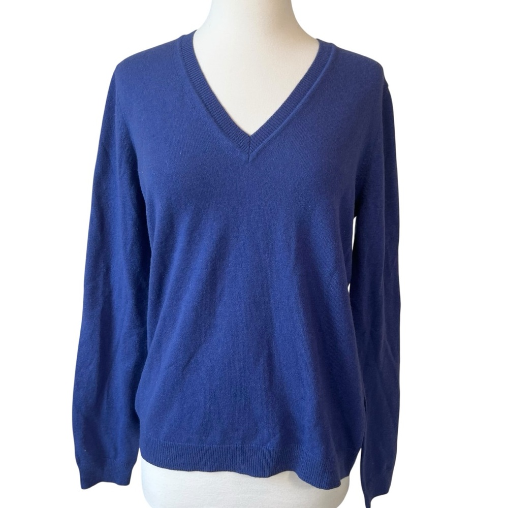 Malo Firenze Men's Blue V-Neck Pullover Sweater US S IT 48